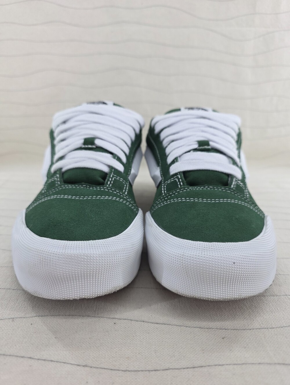 Vans Unisex Knu Skool Green Suede White Skate Shoes Gum Soles Sz 8 Men/ 9.5 Wom - Picture 4 of 11